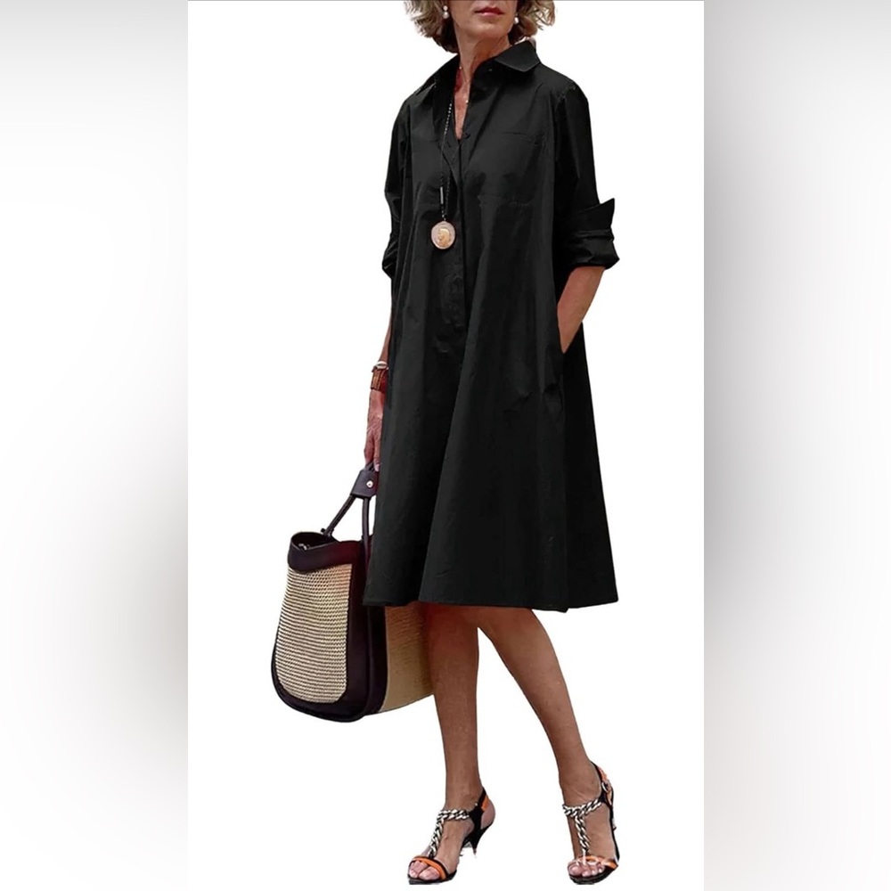 Black Women's Shirt Dress